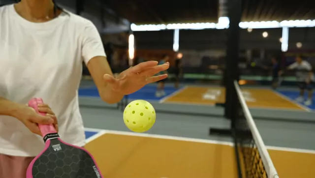A player on the competition court